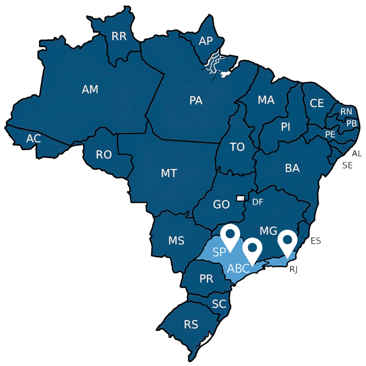 Locais escritórios Mapa Femavi